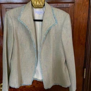 Dressy Jacket /Blazer with silk short fringes , 14. Made in USA